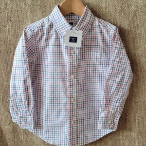 Janie & Jack Blue/Red/White Plaid Shirt 3